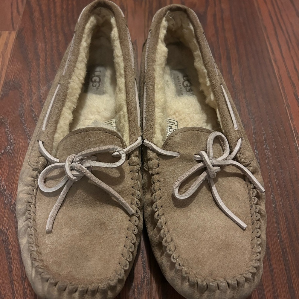 UGG Beige Suede Slippers